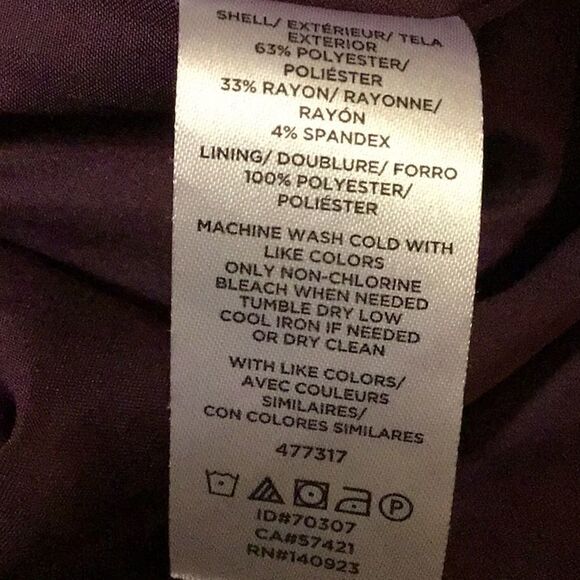 Loft Purple Mini Pencil Skirt with Gold Buttons - Picture 8 of 8